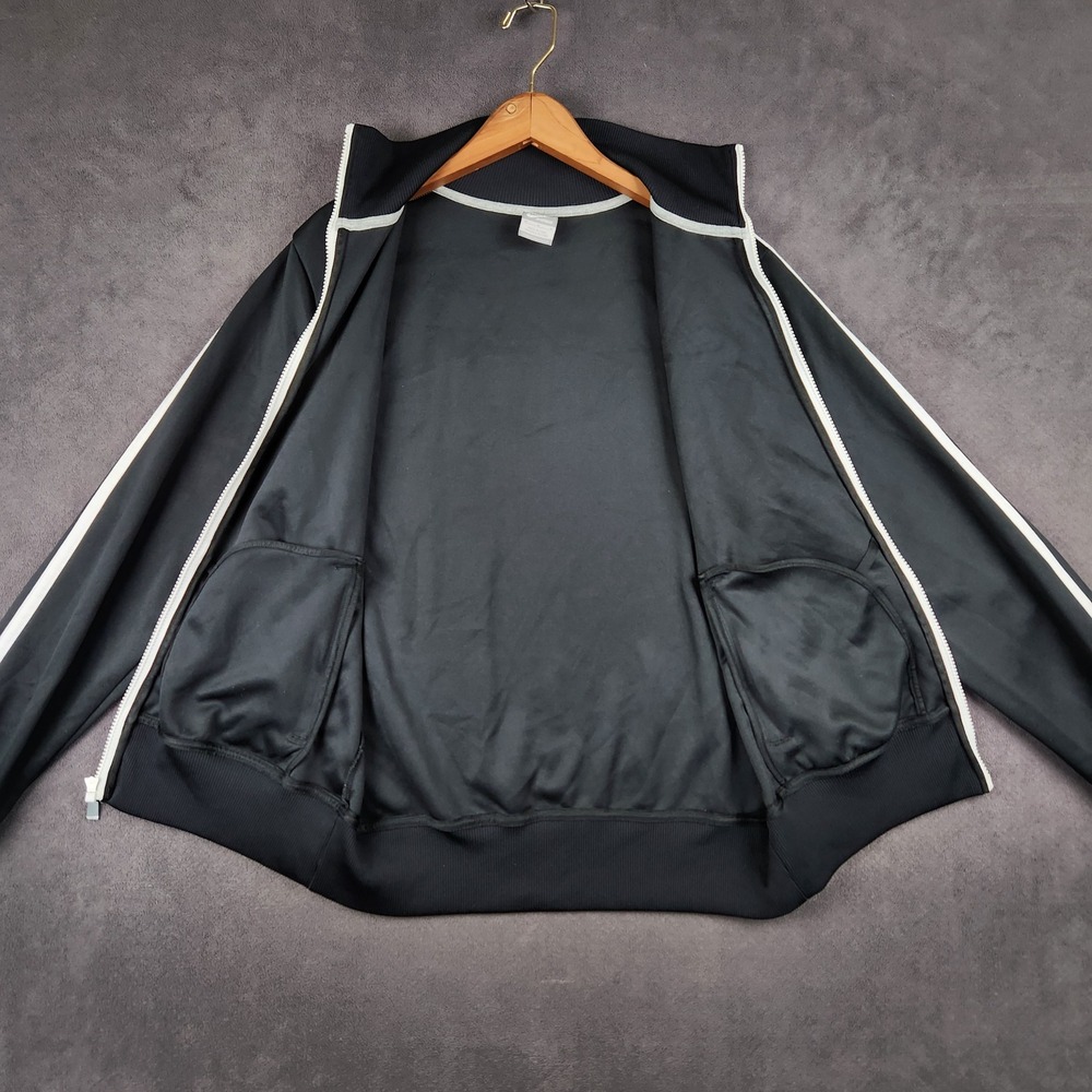 Nike Sportswear HBR Tribute Track Jacket Mens Medium Black White Stripe 502643 - Picture 3 of 11